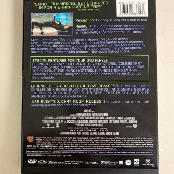 The Matrix (DVD, 1999) - Picture 5 of 5